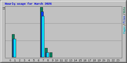 Hourly usage for March 2026