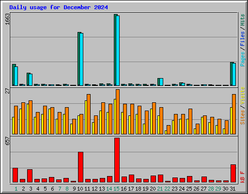 Daily usage for December 2024