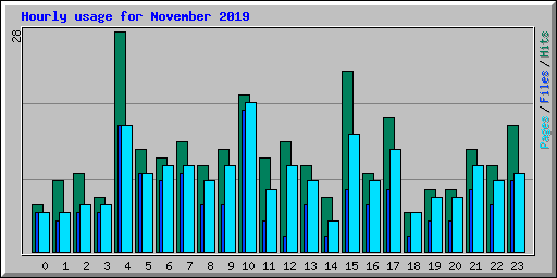 Hourly usage for November 2019