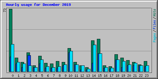 Hourly usage for December 2019