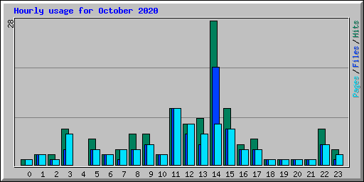 Hourly usage for October 2020