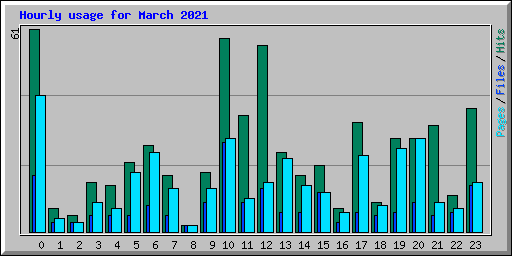 Hourly usage for March 2021