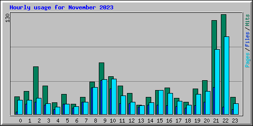 Hourly usage for November 2023