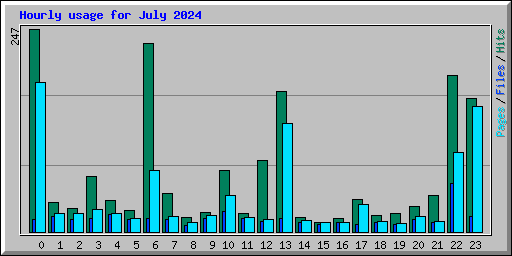 Hourly usage for July 2024