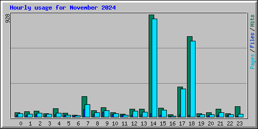 Hourly usage for November 2024