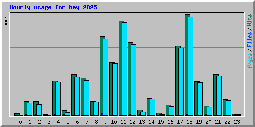 Hourly usage for May 2025