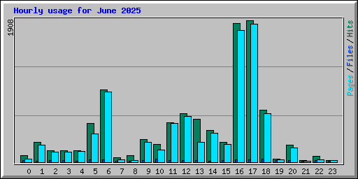 Hourly usage for June 2025