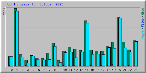 Hourly usage for October 2025
