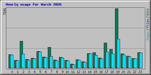 Hourly usage for March 2026