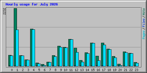 Hourly usage for July 2026